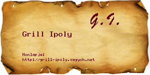 Grill Ipoly névjegykártya