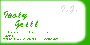 ipoly grill business card